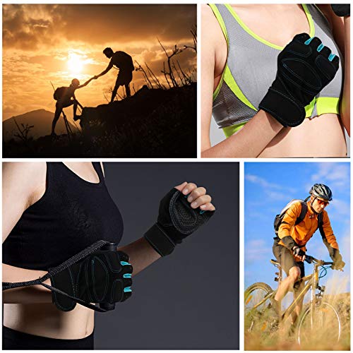 Guantes de Gimnasio para Entrenamiento, Guante de Entrenamiento para Mujeres y Hombres, Guante de Levantamiento de Pesas con Soporte para muñeca, Guantes Ropa de Gimnasio Ejercicio Fitness Culturismo