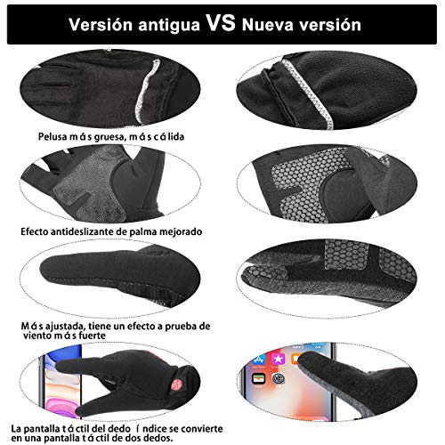 Guantes de Invierno A Prueba de Viento Pantalla Táctil Antideslizante para Moto Ciclismo Conducir Hombre Mujer Guantes de Invierno A Prueba de Viento Pantalla Táctil Antideslizante para Moto Ciclismo Conducir Hombre Mujer