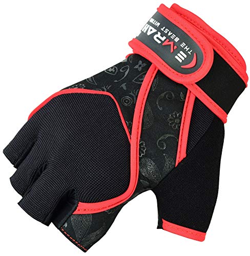 Guantes Emrah de mujer para gimnasio, levantamiento de pesas, entrenamiento y crossfit, con tejido transpirable y protección para la muñeca, color negro, tamaño Small Guantes Emrah de mujer para gimnasio, levantamiento de pesas, entrenamiento y crossfit, con tejido transpirable y protección para la muñeca, color negro, tamaño Small