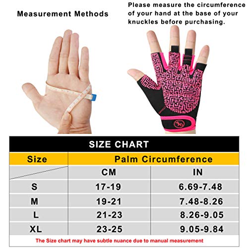 Guantes Gimnasio Hombre Mujer, HNOOM Guantes Pesas, Gym Guantes Fitness Transpirable con Protección Palma, Antideslizante Guantes Crossfit para Levantamiento de Pesas, Musculación, Fitness (Rosado, S) Guantes Gimnasio Hombre Mujer, HNOOM Guantes Pesas, Gym Guantes Fitness Transpirable con Protección Palma, Antideslizante Guantes Crossfit para Levantamiento de Pesas, Musculación, Fitness (Rosado, S)