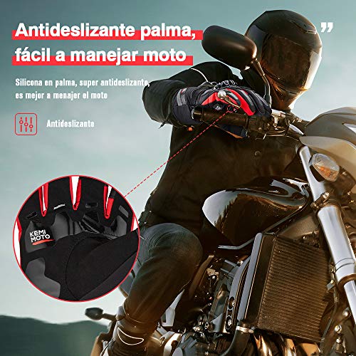 Guantes Moto 2KP Homologados para Invierno, Guantes Impermeables de Moto con Pantalla Táctil, Guantes Protectores de Motociclismo de Dedo Completo para Invierno Guantes Moto 2KP Homologados para Invierno, Guantes Impermeables de Moto con Pantalla Táctil, Guantes Protectores de Motociclismo de Dedo Completo para Invierno