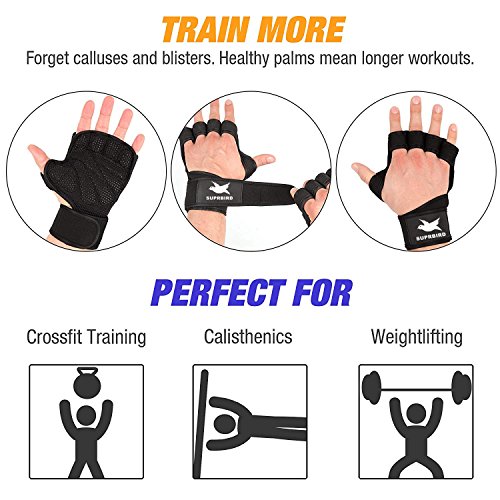 Guantes para Crossfit, Guantes Gimnasio,Guantes Pesas,Protección Completa para la Palma y Agarre Extra Transpirable Antideslizante, para Ejercicio Pesas,Levantamiento de Pesas,para Hombres y Mujeres Guantes para Crossfit, Guantes Gimnasio,Guantes Pesas,Protección Completa para la Palma y Agarre Extra Transpirable Antideslizante, para Ejercicio Pesas,Levantamiento de Pesas,para Hombres y Mujeres