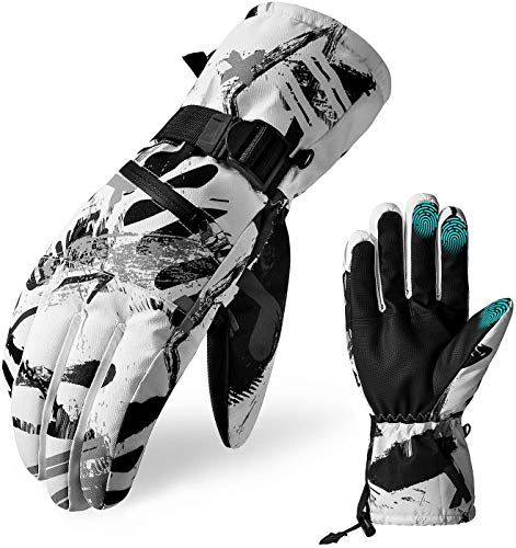 Guantes Térmicos de Invierno para Hombre y Mujer - Guantes Esquí con Pantalla Táctil para Esquí, Ciclismo, Snowboard, Running, Escalada, Senderismo y otros Deportes Invernales al aire libre(XL)