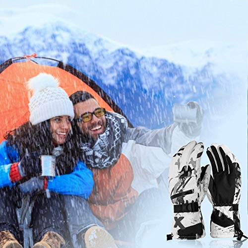 Guantes Térmicos de Invierno para Hombre y Mujer - Guantes Esquí con Pantalla Táctil para Esquí, Ciclismo, Snowboard, Running, Escalada, Senderismo y otros Deportes Invernales al aire libre(XL)