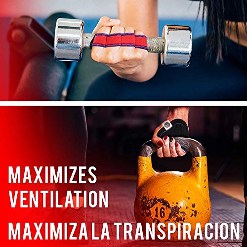 Guantillas Guantes Gimnasio Hombre Mujer Gym Fitness Antideslizante Levantamiento Agarre Pesas Manoplas Entrenamiento en Casa - Callera Lavable Higienica Anti Olor Grip Pads Crossfit - PREMIUM VERSION