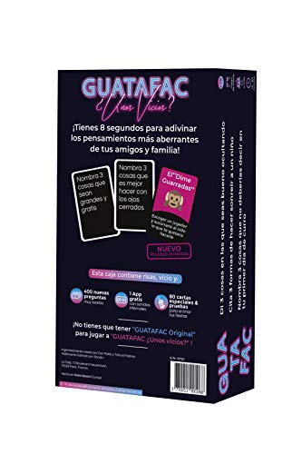 GUATAFAC Unos Vicios – Segunda edición del Juego de Mesa y Cartas para Fiestas y Risas – Español GUATAFAC Unos Vicios – Segunda edición del Juego de Mesa y Cartas para Fiestas y Risas – Español