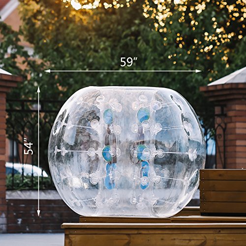 Guellin Pelota de Burbuja Bolas de Fútbol con Burbujas Bola Inflable de Zorb para los Niños y Adultos Inflatable Bumper Ball (2X1.2M)