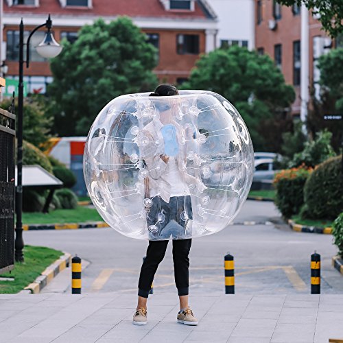 Guellin Pelota de Burbuja Bolas de Fútbol con Burbujas Bola Inflable de Zorb para los Niños y Adultos Inflatable Bumper Ball (2X1.2M)