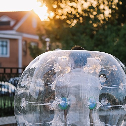 Guellin Pelota de Burbuja Bolas de Fútbol con Burbujas Bola Inflable de Zorb para los Niños y Adultos Inflatable Bumper Ball (2X1.2M)