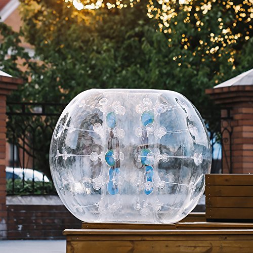 Guellin Pelota de Burbuja Bolas de Fútbol con Burbujas Bola Inflable de Zorb para los Niños y Adultos Inflatable Bumper Ball (2X1.2M)