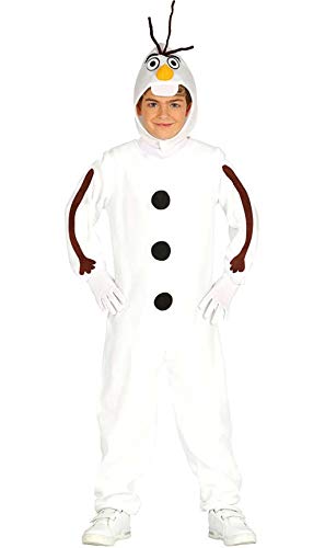 Guirca - Disfraz de muñeco de Nieve Olaf - Disfraz para niños - Talla 5 - 6 años - Color Blanco - Modelo n. 41625
