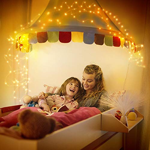 Guirnalda de luces de hada, 120 LED, 12 m, 8 modos, enchufe USB, luces alimentadas, impermeables, para exterior/interior, con temporizador remoto para dormitorio, fiesta, boda, Navidad (blanco cálido) Guirnalda de luces de hada, 120 LED, 12 m, 8 modos, enchufe USB, luces alimentadas, impermeables, para exterior/interior, con temporizador remoto para dormitorio, fiesta, boda, Navidad (blanco cálido)