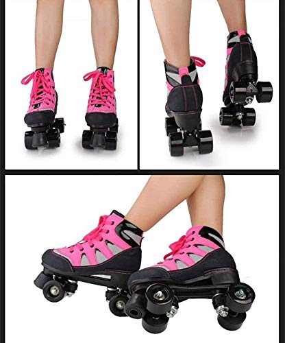 GUIYTQ5R Patines para niños Patines de Rodillos Adulto, Botas de Rodillos para Hombres, Hombres, Patines para niños, niña, niños, Patinaje, Patines, diseño Retro (Color : Pink, Size : 40EU)