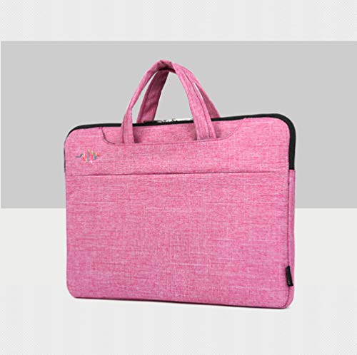 GUOCU 11-15.6 Pulgadas Mujer Hombre Bolso de Bandolera/Maletín/Mensajero Funda para Laptop Macbook Air iPad Portátil Moda y Negocios，Luz Roja,14"(38X29X3cm)