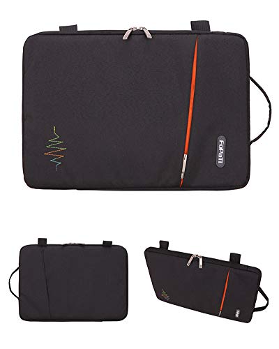 GUOCU Funda Portátil, Maletín de Bolsa Impermeable, Sleeve Compatible con Macbook Air/Pro, MacBook Pro de 13 '', 12.3 Surface Pro, Surface Laptop，Negro,15"(41X28.5X3cm)