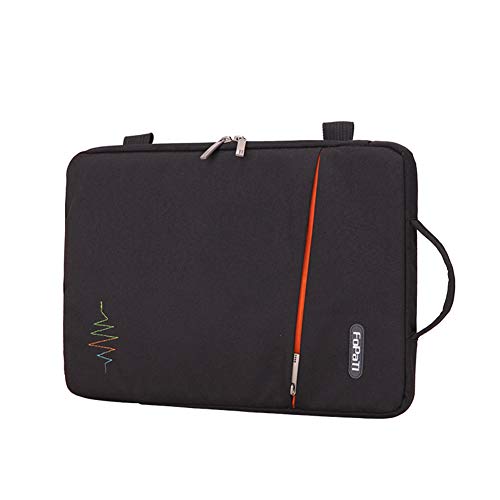 GUOCU Funda Portátil, Maletín de Bolsa Impermeable, Sleeve Compatible con Macbook Air/Pro, MacBook Pro de 13 '', 12.3 Surface Pro, Surface Laptop，Negro,15"(41X28.5X3cm)