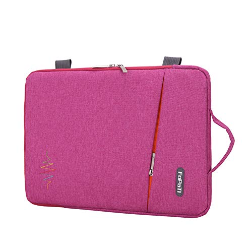 GUOCU Funda Portátil, Maletín de Bolsa Impermeable, Sleeve Compatible con Macbook Air/Pro, MacBook Pro de 13 '', 12.3 Surface Pro, Surface Laptop，Rojo,14"(37.5X29X3cm)