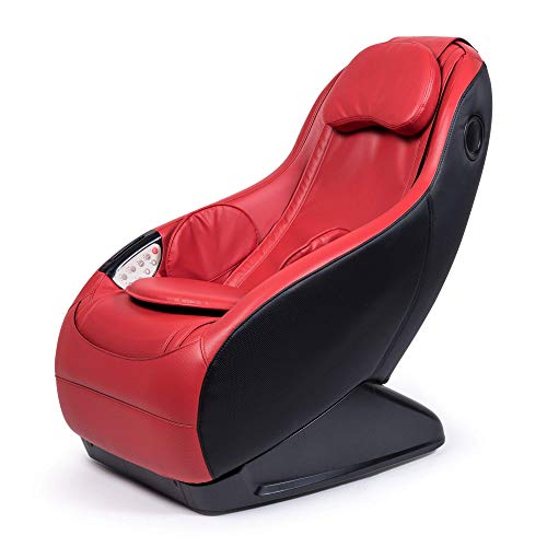 GURU® Sillón de masaje y relax - Rojo (modelo 2020) - 3 modos masaje - Sonido envolvente shiatsu 2D - Sillon masajeador con sistema Bluetooth y USB - Garantía oficial 2 Años