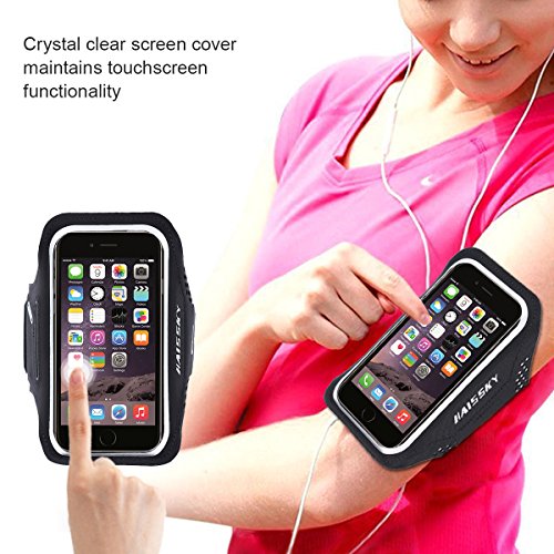 Guzack Brazalete Deportivo Running para Moviles Phone, Prueba de Sudor Ejecutando Brazalete con Clave Ranura para Correr Gimnasio para iPhone 6 Plus/7 Plus/8 Plus, Samsung Galaxy S7 Edge, Huawei P10