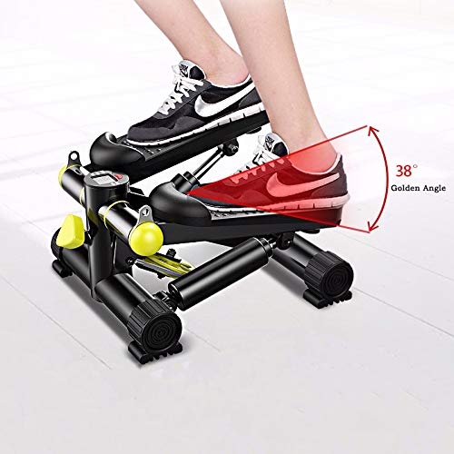 GWLGWL Mini Stepper 2 en 1, Swing Stepper Cardio Fitness Stepper Cardio Fitness aeróbic para Hogar con Pantalla, para Usuarios Principiantes y Avanzados Carga Máxima: 135 Kg