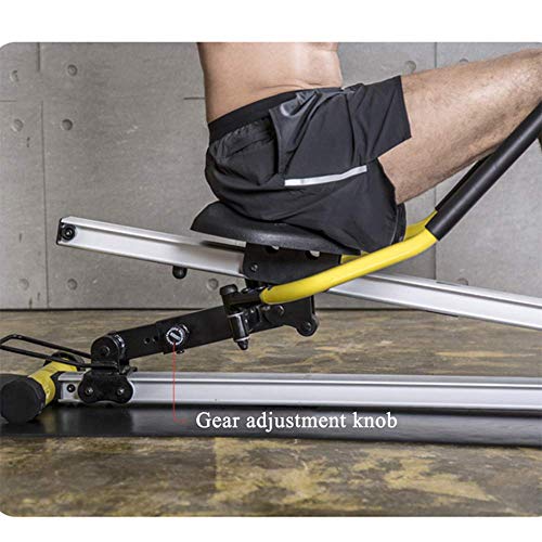 GWX Inicio Resistencia A La Máquina De Remo Equipos De Gimnasia Ajustable Simula Entrenamiento De Los Músculos Reales De Remo,Amarillo GWX Inicio Resistencia A La Máquina De Remo Equipos De Gimnasia Ajustable Simula Entrenamiento De Los Músculos Reales De Remo,Amarillo