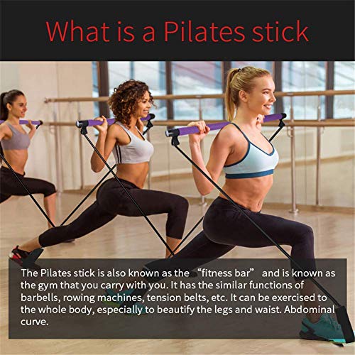 GYFHMY Bodybuilding Yoga Pilates Stick con Foot Loop - Core Strength Fitness Gym Resistance Band Bar Kit - Ideal para el Entrenamiento Corporal Total en el hogar, Gimnasio, Levantamiento de Pesas GYFHMY Bodybuilding Yoga Pilates Stick con Foot Loop - Core Strength Fitness Gym Resistance Band Bar Kit - Ideal para el Entrenamiento Corporal Total en el hogar, Gimnasio, Levantamiento de Pesas