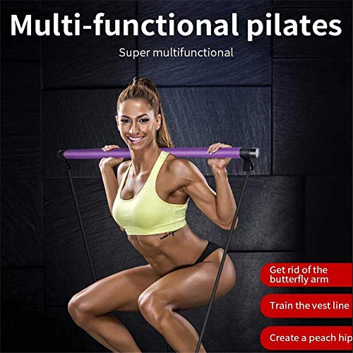 GYFHMY Bodybuilding Yoga Pilates Stick con Foot Loop - Core Strength Fitness Gym Resistance Band Bar Kit - Ideal para el Entrenamiento Corporal Total en el hogar, Gimnasio, Levantamiento de Pesas GYFHMY Bodybuilding Yoga Pilates Stick con Foot Loop - Core Strength Fitness Gym Resistance Band Bar Kit - Ideal para el Entrenamiento Corporal Total en el hogar, Gimnasio, Levantamiento de Pesas