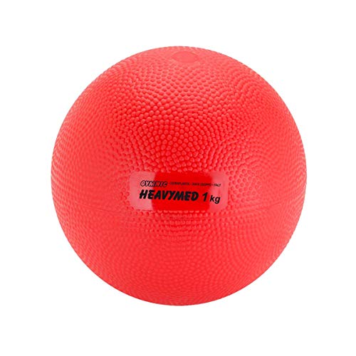 GYMNIC 'Heavymed – Balón Medicinal Bola, Unisex, Heavymed, Rojo, 1 kg