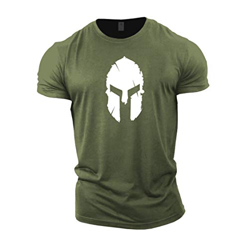 GYMTIER Camiseta Culturismo Hombre - Spartan Helmet - Top Entrenamiento Gimnasio GYMTIER Camiseta Culturismo Hombre - Spartan Helmet - Top Entrenamiento Gimnasio