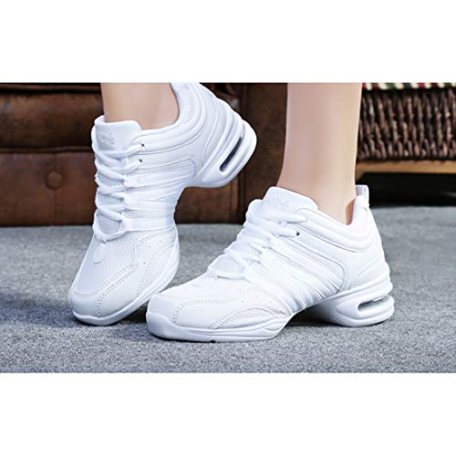 GYUANLAI Zapatos De Baile para Mujer Zapatos Deportivos Zapatos Modernos De Jazz Suela Antideslizante De PU Cómoda Malla Acoplamiento con Cordones Zapatillas De Deporte Ligeras GYUANLAI Zapatos De Baile para Mujer Zapatos Deportivos Zapatos Modernos De Jazz Suela Antideslizante De PU Cómoda Malla Acoplamiento con Cordones Zapatillas De Deporte Ligeras