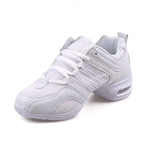 GYUANLAI Zapatos De Baile para Mujer Zapatos Deportivos Zapatos Modernos De Jazz Suela Antideslizante De PU Cómoda Malla Acoplamiento con Cordones Zapatillas De Deporte Ligeras