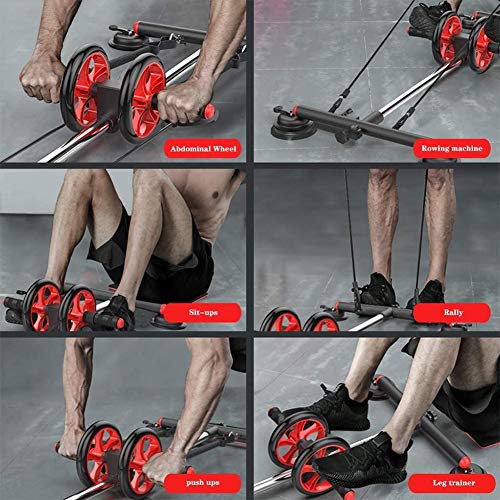 GzxLaY Rueda de Rodillo AB para Ejercicio físico en el Gimnasio en casa, Asistente de Abdominales, con tapete para el Piso, Equipo de Gimnasio en casa para Hombres y Mujeres, Ejercicio Abdominal