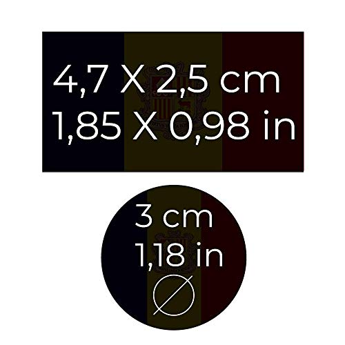 Haberdashery Online 28 Pegatinas de la Bandera de Andorra. Stickers para Bicicletas, Motos, Accesorios (Andorra) Haberdashery Online 28 Pegatinas de la Bandera de Andorra. Stickers para Bicicletas, Motos, Accesorios (Andorra)