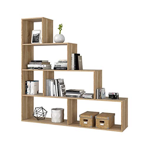 Habitdesign Estantería Decorativa, Librería Salon, Modelo Klum, Acabado en Roble Canadian, Medidas: 145 cm (Alto) x 145 cm (Ancho) x 29 cm (Fondo) Habitdesign Estantería Decorativa, Librería Salon, Modelo Klum, Acabado en Roble Canadian, Medidas: 145 cm (Alto) x 145 cm (Ancho) x 29 cm (Fondo)