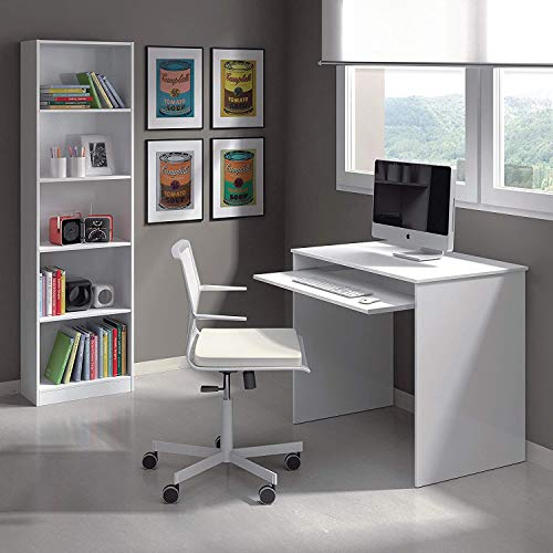Habitdesign Estantería Juvenil 6 baldas, Librería Vertical, Modelo I-Joy, Acabado en Color Blanco Artik, Medidas: 180 cm (Alto) x 52 cm (Ancho) x 25 cm (Fondo) Habitdesign Estantería Juvenil 6 baldas, Librería Vertical, Modelo I-Joy, Acabado en Color Blanco Artik, Medidas: 180 cm (Alto) x 52 cm (Ancho) x 25 cm (Fondo)