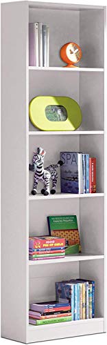 Habitdesign Estantería Juvenil 6 baldas, Librería Vertical, Modelo I-Joy, Acabado en Color Blanco Artik, Medidas: 180 cm (Alto) x 52 cm (Ancho) x 25 cm (Fondo) Habitdesign Estantería Juvenil 6 baldas, Librería Vertical, Modelo I-Joy, Acabado en Color Blanco Artik, Medidas: 180 cm (Alto) x 52 cm (Ancho) x 25 cm (Fondo)