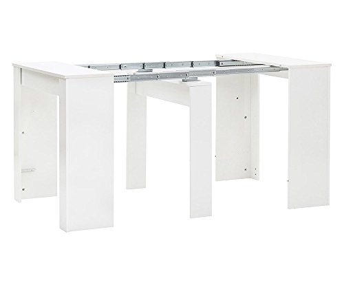Habitdesign - Mesa de Comedor Consola Extensible, Mesa para Salon recibidor o Cocina (Blanco Brillo) Habitdesign - Mesa de Comedor Consola Extensible, Mesa para Salon recibidor o Cocina (Blanco Brillo)
