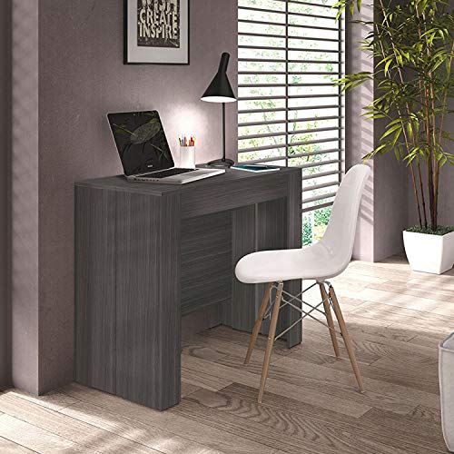 Habitdesign Mesa de Comedor, Consola, Mesa Extensible, Mesa para Salon recibidor o Cocina, Acabado en Gris Ceniza, Medidas: 50-235 cm (Largo) x 90 cm (Ancho) x 78 cm (Alto)