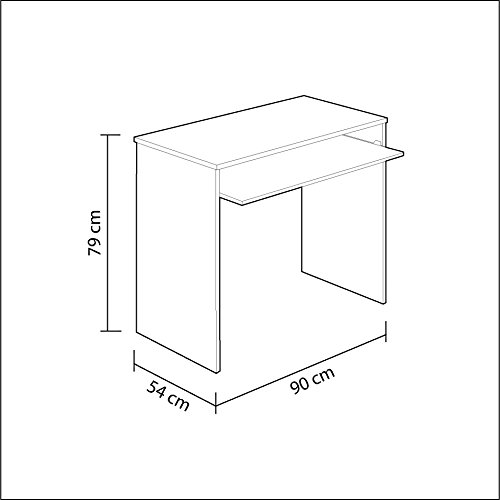 Habitdesign Mesa de Ordenador con Bandeja extraíble, Mesa Escritorio Juvenil, Modelo I-Joy, Color Azul WIC, Medidas: 90 cm (Ancho) x 54 cm (Fondo) x 79 cm (Alto)