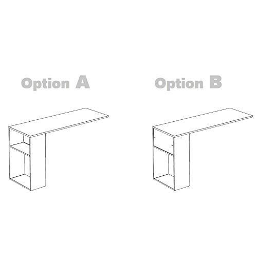 HABITMOBEL Estructura Cama Nido con Escritorio, Incluido Gran Cajon y Estante