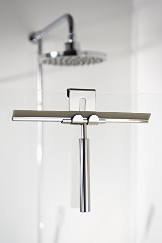 Haceka Selection 1155996 - Rasqueta de Ducha con Soporte para Pared, Color Plateado Haceka Selection 1155996 - Rasqueta de Ducha con Soporte para Pared, Color Plateado