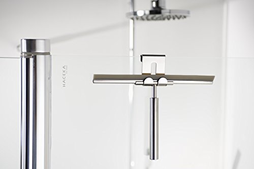 Haceka Selection 1155996 - Rasqueta de Ducha con Soporte para Pared, Color Plateado Haceka Selection 1155996 - Rasqueta de Ducha con Soporte para Pared, Color Plateado