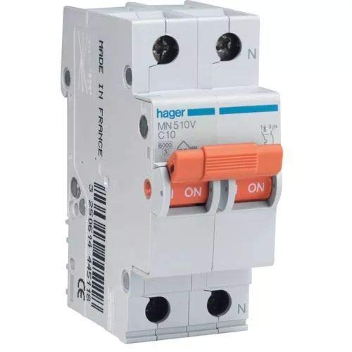 Hager M144699 - Magnetotermico 1 polo + neutro naranja 25a Hager M144699 - Magnetotermico 1 polo + neutro naranja 25a