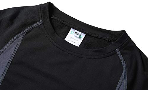 HAINES Niños Ropa Interior Térmica Esqui Niño Niña Ropa Térmica Interior para Running Snowboard Montaña Ciclismo Negro Gr.146-152 HAINES Niños Ropa Interior Térmica Esqui Niño Niña Ropa Térmica Interior para Running Snowboard Montaña Ciclismo Negro Gr.146-152