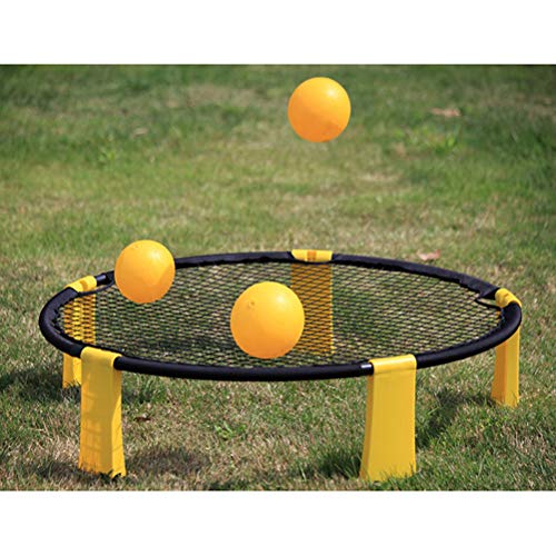 HAINIWER Spike Ball Juego de 3 bolas de juego de pelota, juego de pelota de batalla de Spike, kit de juego de voleibol combo de bolas de saltar para césped, patio trasero, playa