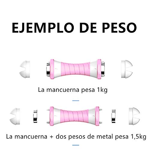 Haioo Mancuernas Ajustables 1-1,5 KG Set de Mancuerna para Ejercicio Fitness Entrenamiento en Casa Gimnasio Pesos