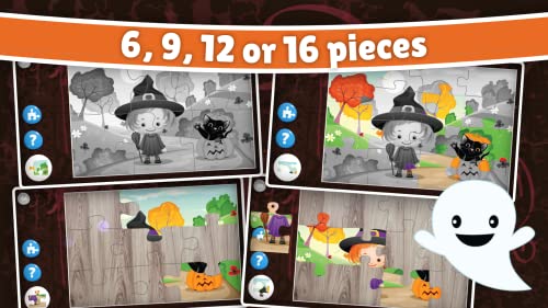 Halloween Puzzles for kids - fun & happy jigsaw game for preschool toddlers, boys and girls