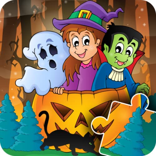 Halloween Puzzles for kids - fun & happy jigsaw game for preschool toddlers, boys and girls