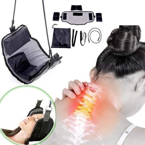 Hamaca cuello Tracción Cervical Portátil Masajeador Portátil Relajación de Cuello y Alivio del Dolor para los Hombres Mujeres Hamaca cuello Tracción Cervical Portátil Masajeador Portátil Relajación de Cuello y Alivio del Dolor para los Hombres Mujeres