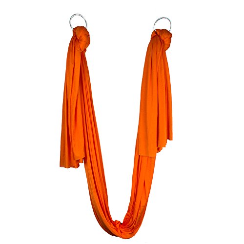 Hamaca de Yoga aérea profesional Firetoys®, fabricada en el Reino Unido, probada y certificada para la seguridad: ¡muchos colores! (Naranja)